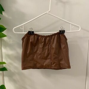 Pleather Tube Top S